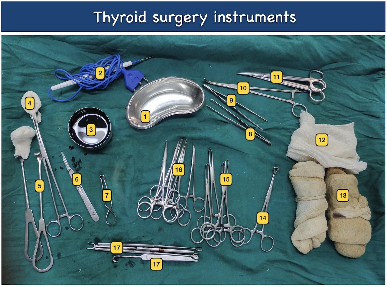Thyroid surgery instruments names and images MediGac